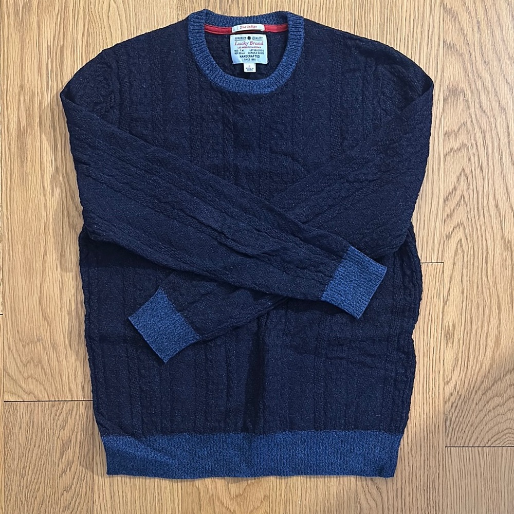 Lucky Brand True Indigo -  Cable Knit Sweater